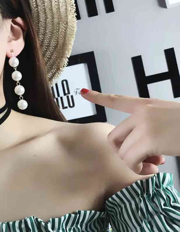 Buy Charming Long Pearl Drop Earrings