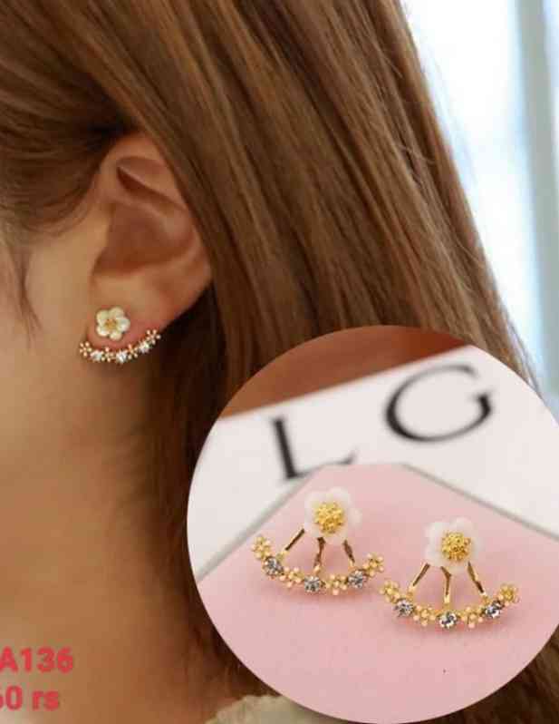Buy Fancy Flower Hoop Earrings
