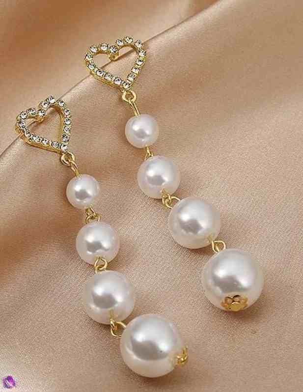 Long Pearl Earrings For Girls And Women