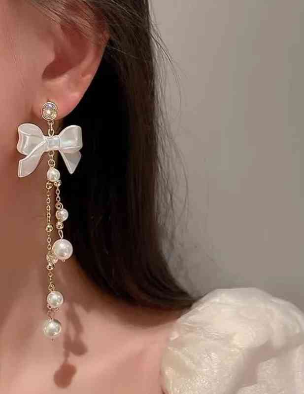 shop Stylish Long Pearl Drop Earrings