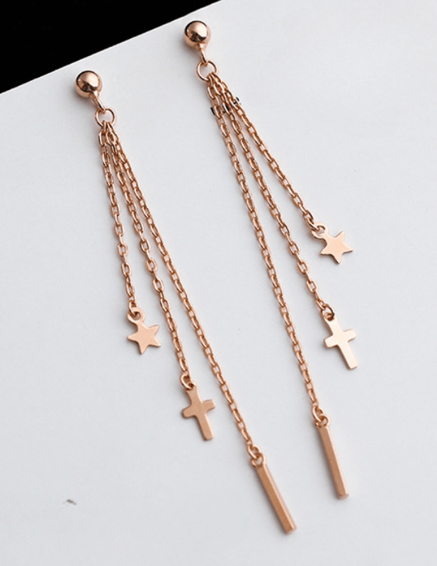 Beautiful Long Earrings gold