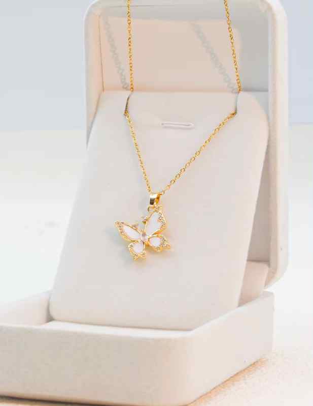 Butterfly Pendant White Gold buy now