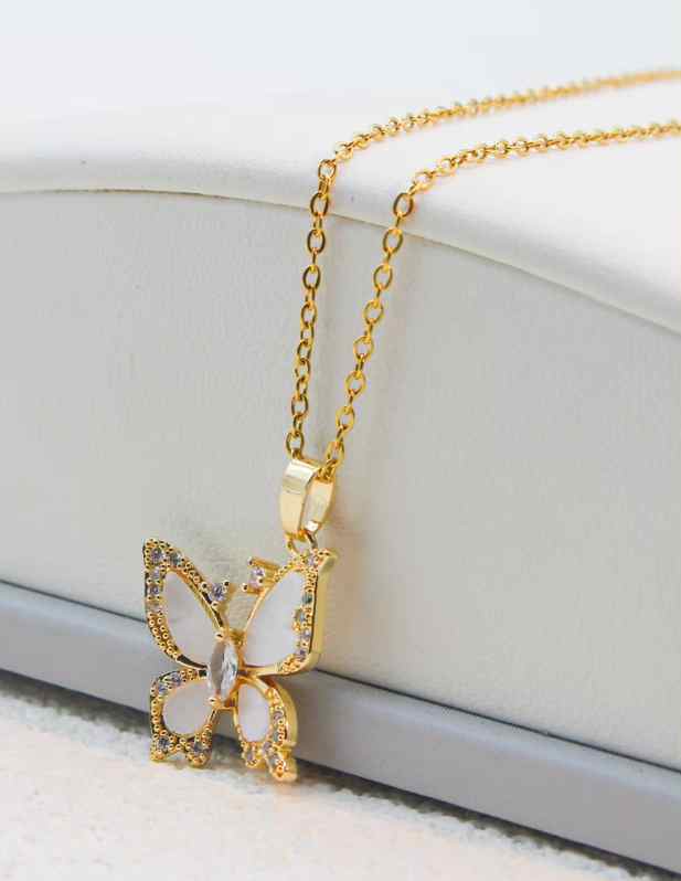 Butterfly Pendant White Gold shop now