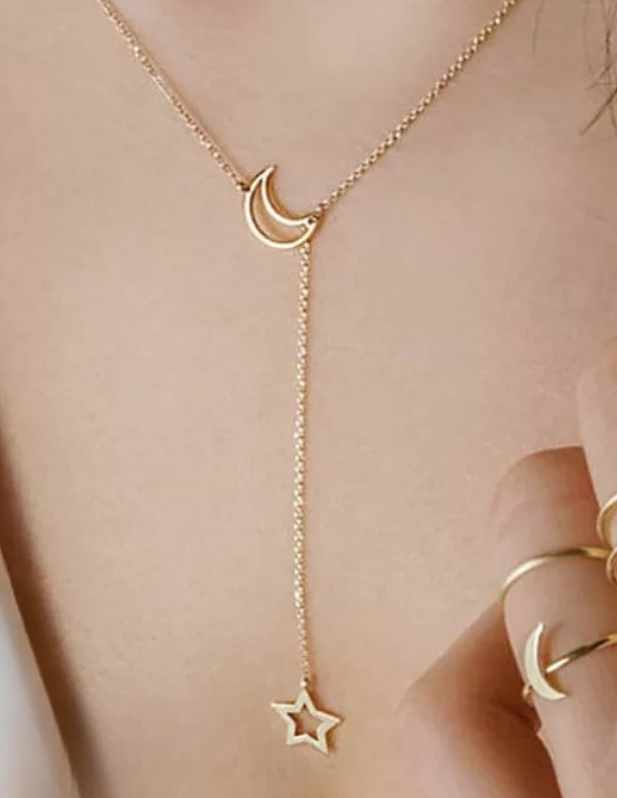 Crescent Moon And Star Pendant