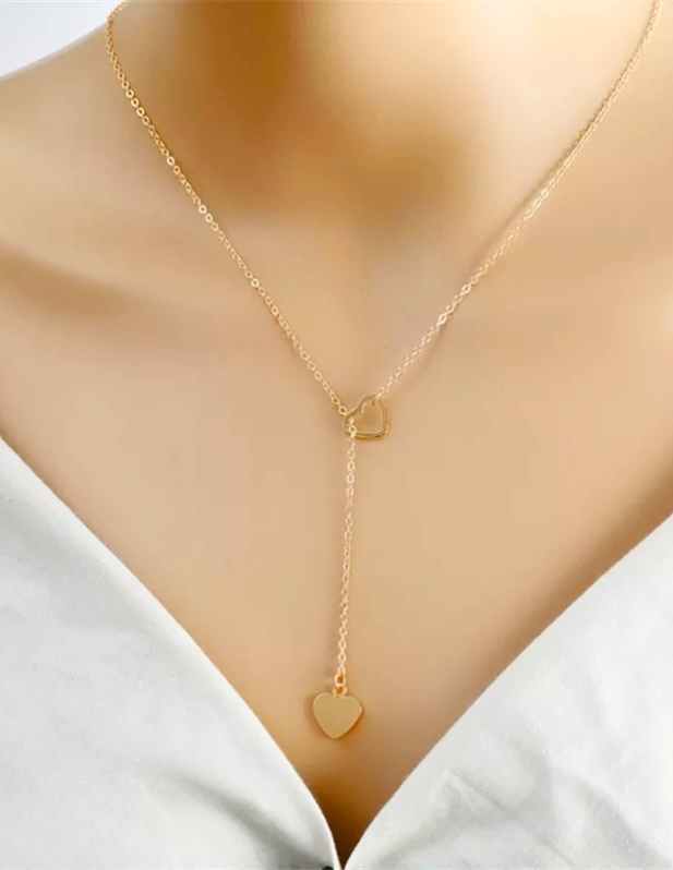 Double Heart Pendant golden shop