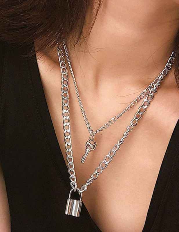 Lock And Key Pendant silver