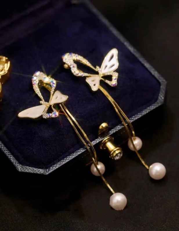 Long Charming Butterfly Earrings shop now