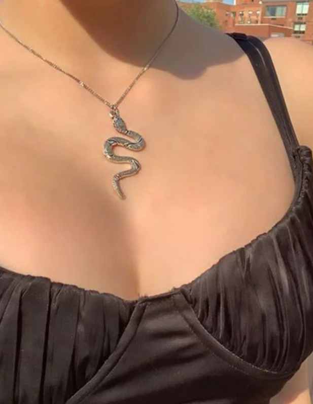 Silver Snake Pendant shop now