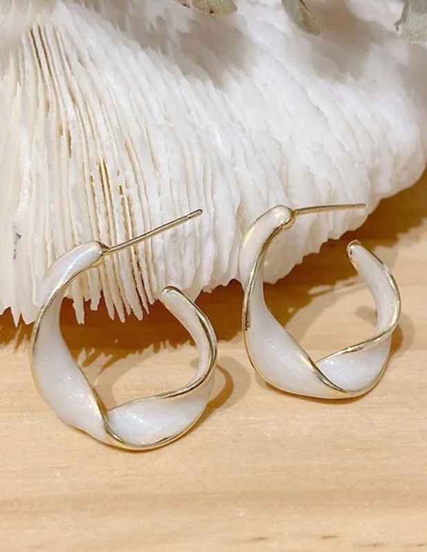 Twisted Hoop Earrings shop now