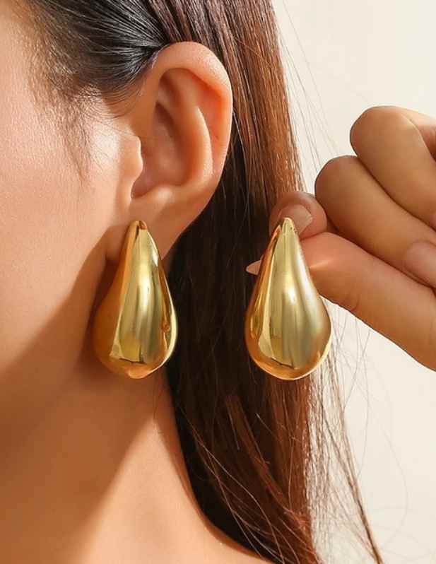 Water Drop Earrings Golden